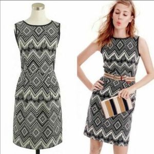 J Crew Aztec Sheath Dress- Charcoal gray